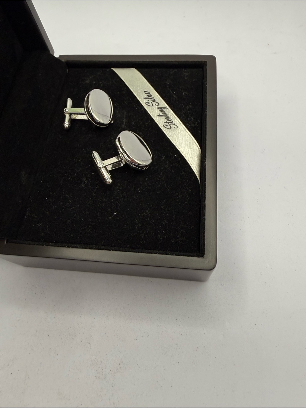 Sterling Silver 925 Oval  Photo Lockets Cufflinks - Brand new
